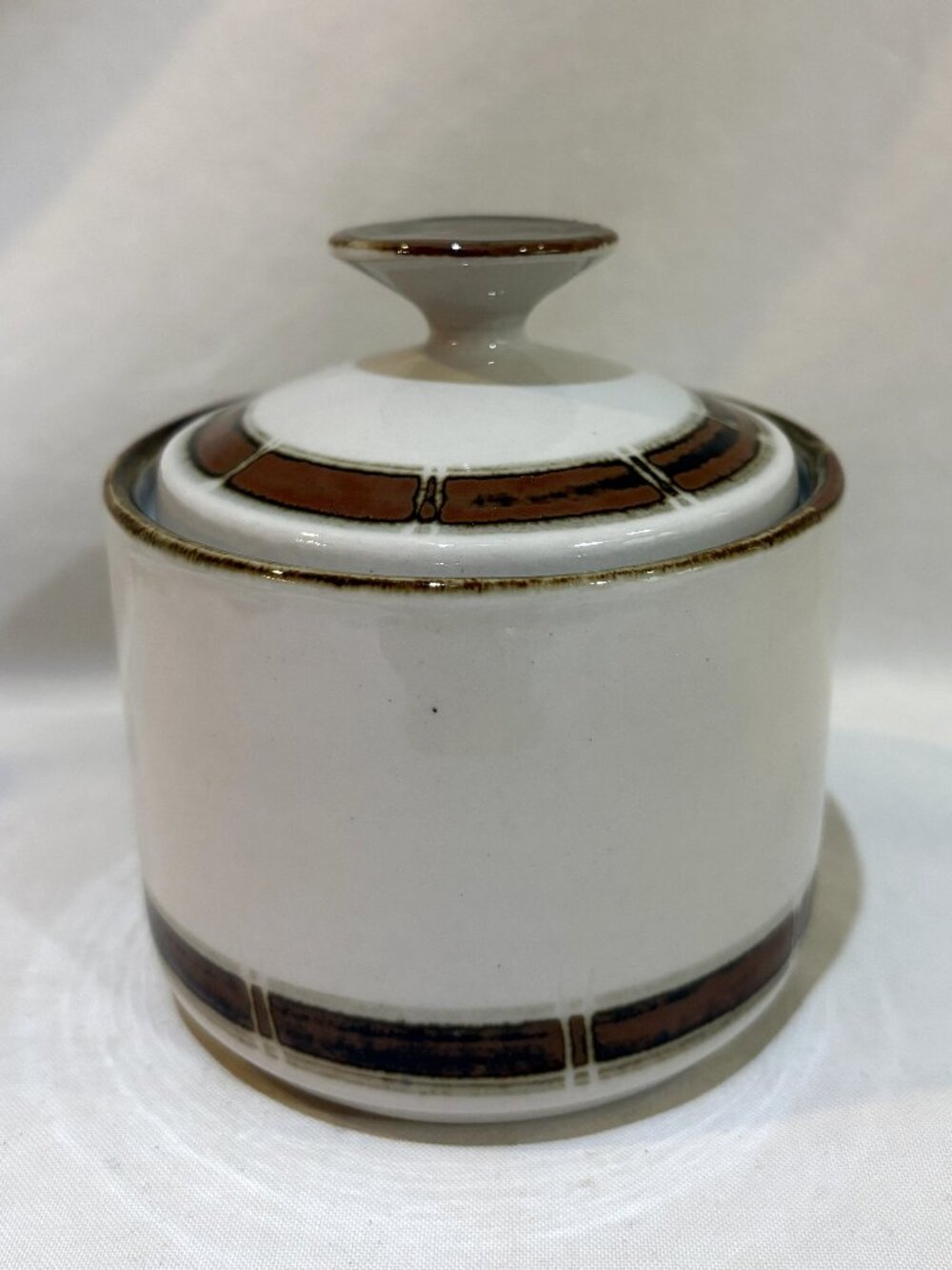 Desiree Denmark Selandia Stoneware Hand Painted Sugar Bowl VTG MCM 1970s